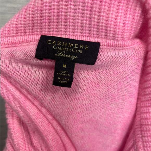 Cashmere Charter Club 100% Cashmere Pink Sweatshirt / Size-Medium - Picture 7 of 8